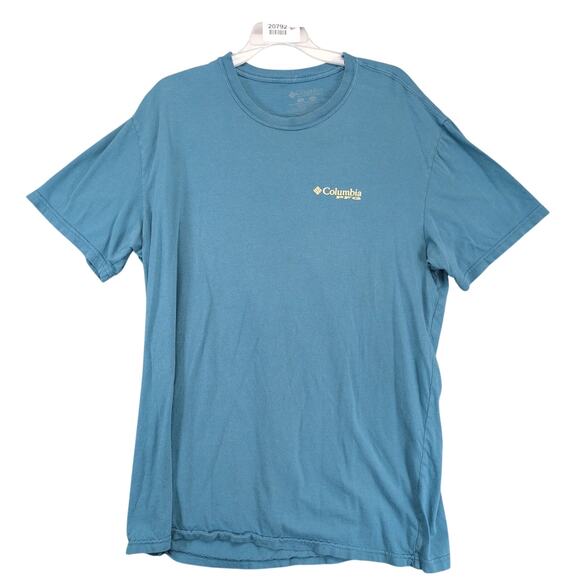 Columbia PFG Angler Mgmt Blue T-Shirt Mens XL Performance Fishing Gear Short Slv - Picture 2 of 10